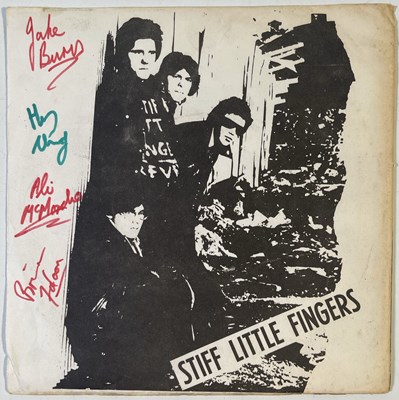 Lot 418 - STIFF LITTLE FINGERS - FULLY SIGNED COPY OF 'SUSPECT DEVICE'.