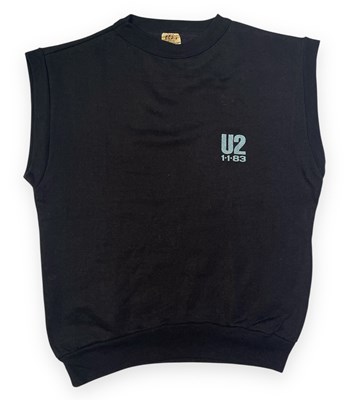 Lot 337 - U2 'NEW YEAR'S DAY' ORIGINAL 1983 PROMO SLEEVELESS JUMPER.