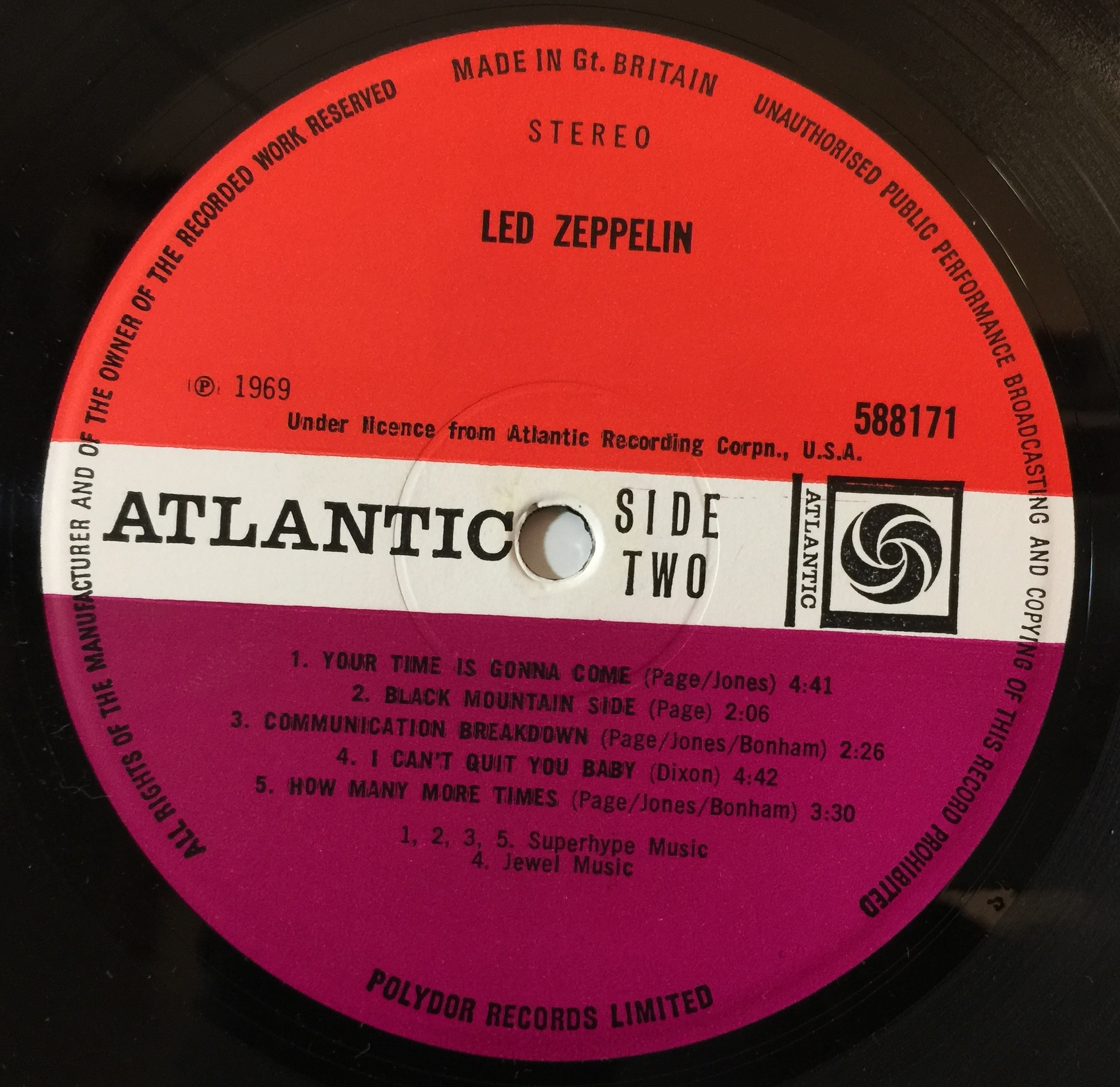 Lot 50 LED ZEPPELIN LED ZEPPELIN 'I' 1ST UK
