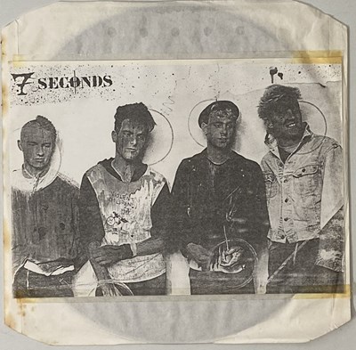 Lot 178 - 7 SECONDS - WALK TOGETHER, ROCK TOGETHER LP (BYO 10 - WHITE LABEL TEST PRESSING)