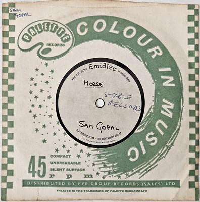 Lot 209 - SAM GOPAL - HORSE 7" ACETATE (EMIDISC RECORDING - UNRELEASED AS A SINGLE)