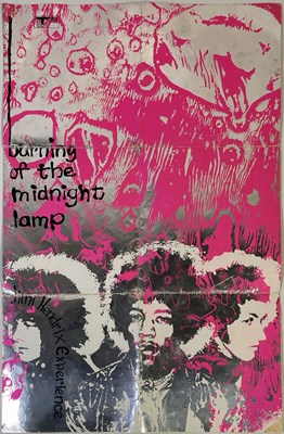 Lot 19 - JIMI HENDRIX - TRACK RECORDS 1968 BURNING THE MIDNIGHT OIL ORIGINAL POSTER.