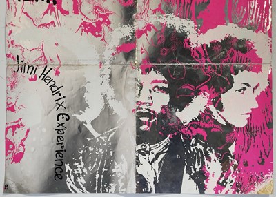 Lot 19 - JIMI HENDRIX - TRACK RECORDS 1968 BURNING THE MIDNIGHT OIL ORIGINAL POSTER.