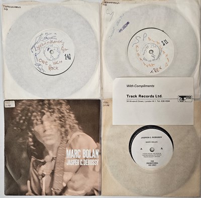 Lot 214 - T. REX/MARC BOLAN - ONE INCH ROCK 7" (SINGLE SIDED TEST PRESSINGS PLUS JASPER C. DEBUSSY 45s)