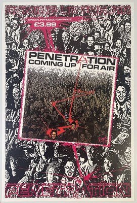 Lot 364 - PUNK INTEREST - ORIGINAL PENETRATION 'COMING UP FOR AIR' PROMOTIONAL POSTER.