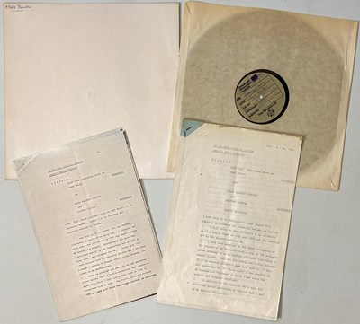 Lot 264 - MARC BOLAN - HARD ON LOVE ACETATE (UNRELEASED LP - INC LEGAL PAPERWORK)