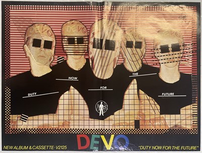 Lot 375 - DEVO - ORIGINAL 'DUTY NOW' - PROMO POSTER.