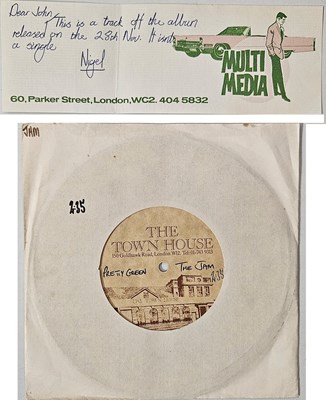 Lot 242 - THE JAM - PRETTY GREEN 7" (ORIGINAL UK TOWN HOUSE ACETATE RECORDING)