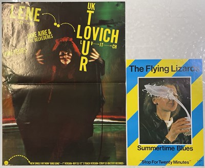 Lot 381 - LENE LOVICH / FLYING LIZARDS POSTERS.