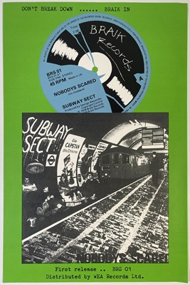 Lot 382 - SUBWAY SECT - ORIGINAL PROMOTIONAL POSTER.