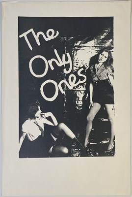 Lot 386 - PUNK INTEREST - THE ONLY ONES ORIGINAL PROMO / CONCERT POSTER.