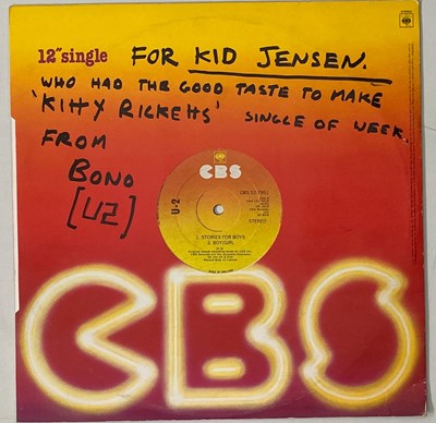 Lot 260 - U2 - THREE 12" (CBS 12-7951 - IRISH ORIGINAL - INC HANDWRITTEN NOTE FROM BONO)