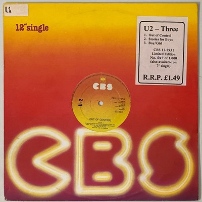 Lot 260 - U2 - THREE 12" (CBS 12-7951 - IRISH ORIGINAL - INC HANDWRITTEN NOTE FROM BONO)