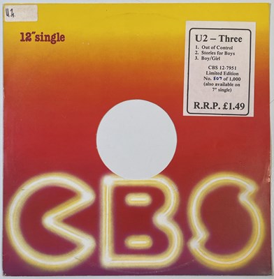 Lot 260 - U2 - THREE 12" (CBS 12-7951 - IRISH ORIGINAL - INC HANDWRITTEN NOTE FROM BONO)