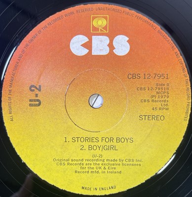 Lot 260 - U2 - THREE 12" (CBS 12-7951 - IRISH ORIGINAL - INC HANDWRITTEN NOTE FROM BONO)