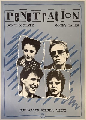 Lot 388 - PUNK INTEREST - ORIGINAL PENETRATION PROMOTIONAL POSTER.