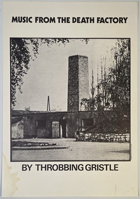 Lot 394 - THROBBING GRISTLE - ORIGINAL 'MUSIC FROM THE DEATH FACTORY' POSTER.