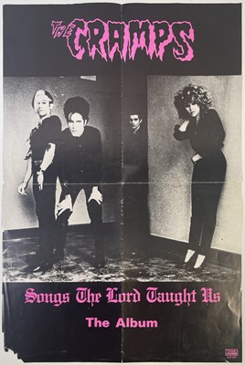 Lot 397 - THE CRAMPS - ORIGINAL 'SONGS THE LORD...' PROMO POSTER.