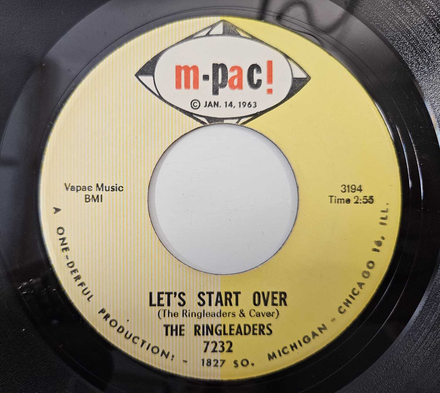 Lot 264 - THE RINGLEADERS - BABY WHAT HAS HAPPENED TO OUR LOVE 7" (US ORIGINAL - M-PAC - 7232)