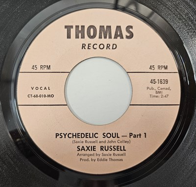 Lot 265 - SAXIE RUSSELL - PSYCHEDELIC SOUL Pts 1 & 2 7" (US ORIGINAL - THOMAS RECORD - 45-1639)