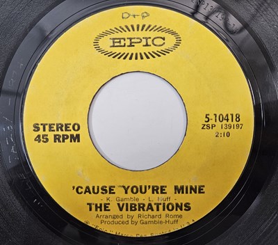 Lot 268 - THE VIBRATIONS - 'CAUSE YOU'RE MINE/ I TOOK AN OVERDOSE 7" (US ORIGINAL - EPIC - 5-10418)