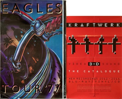Lot 377 - ROCK AND POP POSTERS - KRAFTWERK / EAGLES AND MORE.