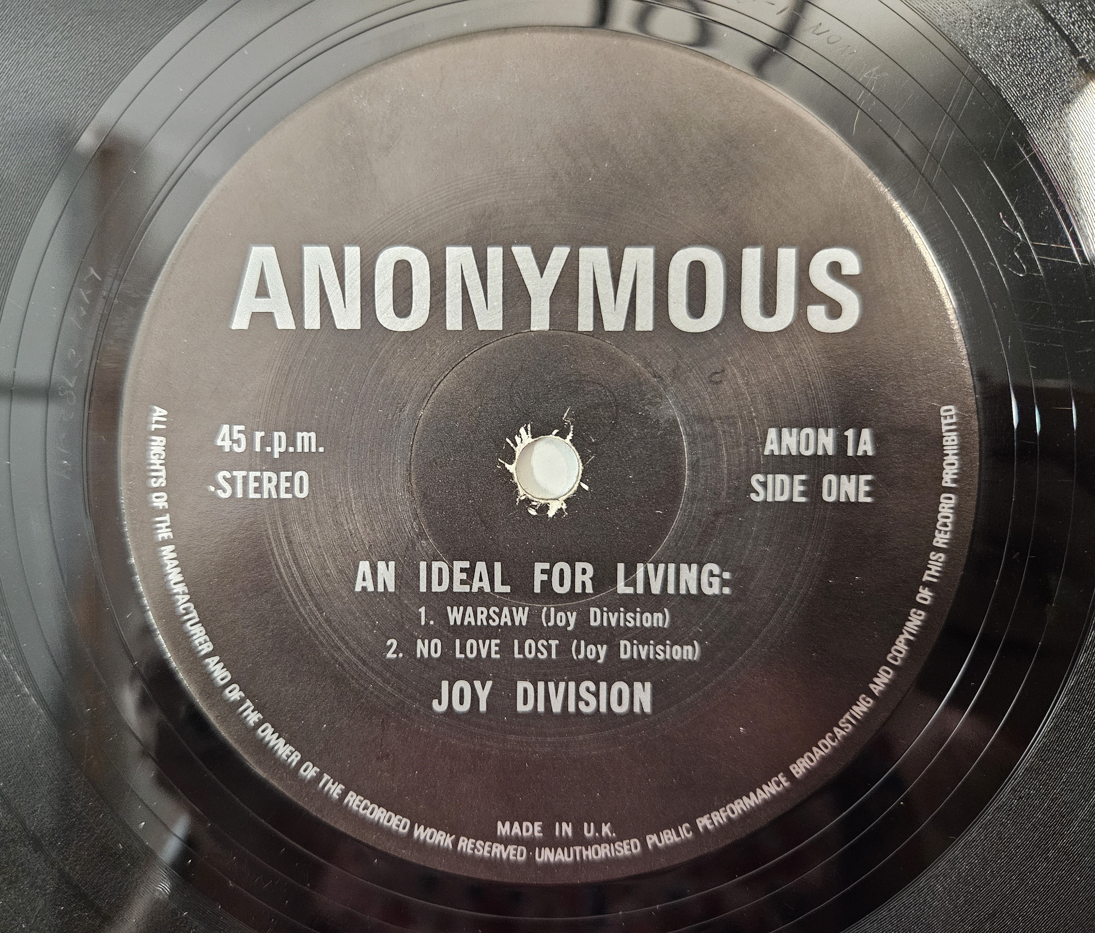 Lot 26 - JOY DIVISION - AN IDEAL FOR LIVING (ORIGINAL