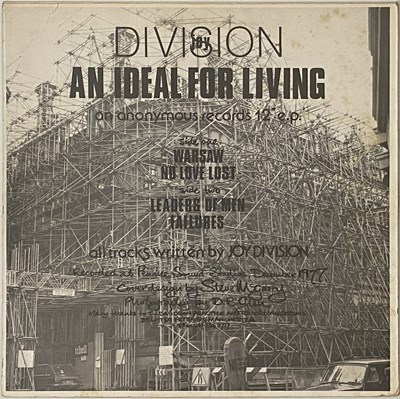 Lot 26 - JOY DIVISION - AN IDEAL FOR LIVING (ORIGINAL UK 12" RELEASE - ANON 1)