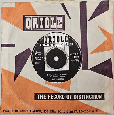 Lot 8 - THE VALADIERS - I FOUND A GIRL 7" (ORIOLE AMERICAN 45-CBA 1809 - ORIGINAL UK PRESSING)