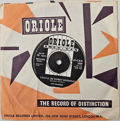 Lot 8 - THE VALADIERS - I FOUND A GIRL 7" (ORIOLE AMERICAN 45-CBA 1809 - ORIGINAL UK PRESSING)