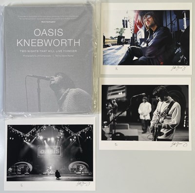 Lot 88 - OASIS - JILL FURMANOVSKY KNEBWORTH BOOK AND THREE SIGNED PRINTS.