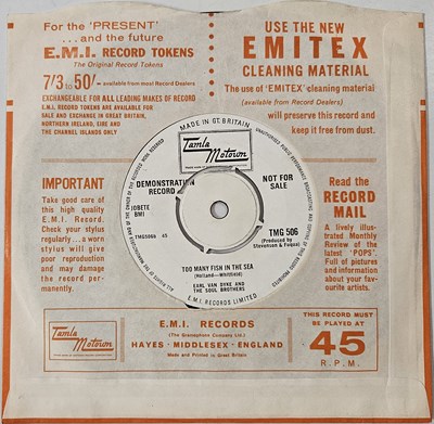 Lot 14 - EARL VAN DYKE AND THE SOUL BROTHERS - ALL FOR YOU 7" (PROMO - TMG 506)