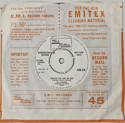 Lot 22 - THE SUPREMES - BACK IN MY ARMS AGAIN 7" (PROMO - TMG 516)