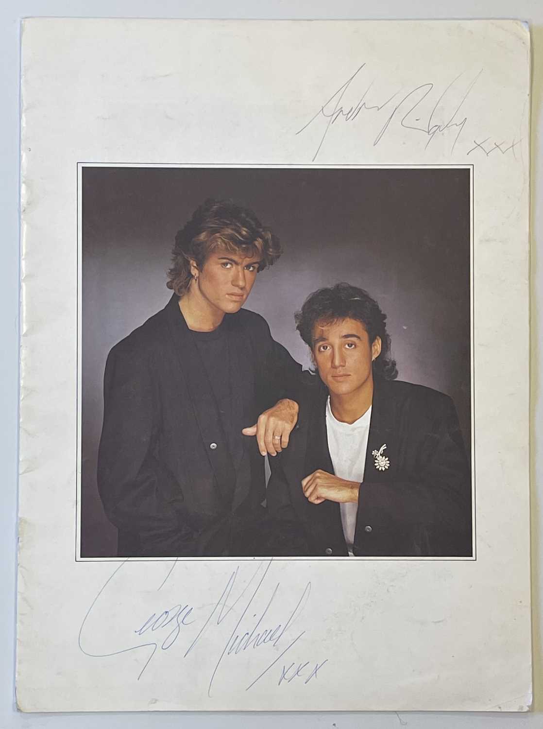 Lot 236 George Michael Andrew Ridgeley Signed