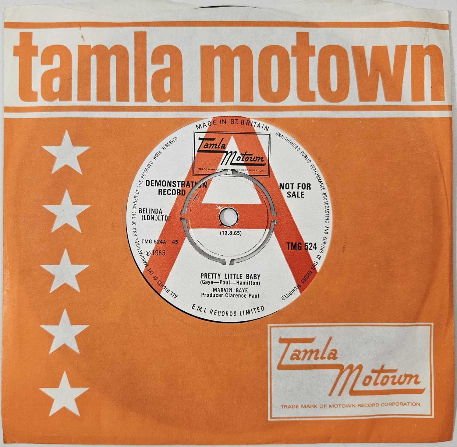 Lot 28 - MARVIN GAYE - PRETTY LITTLE BABY 7" (DEMO - TMG 524)