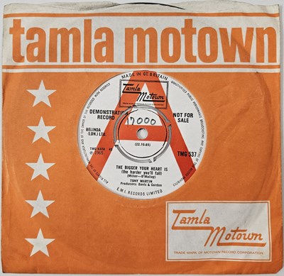 Lot 36 - TONY MARTIN - THE BIGGER YOUR HEART IS 7" (DEMO - TMG 537)
