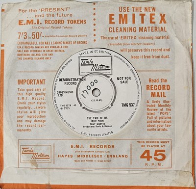 Lot 36 - TONY MARTIN - THE BIGGER YOUR HEART IS 7" (DEMO - TMG 537)
