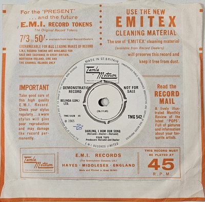 Lot 40 - FOUR TOPS - SOMETHING ABOUT YOU 7" (DEMO - TMG 542)