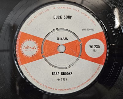 Lot 106 - BABA BROOKS/ THE ZODIACS - DUCK SOUP/ RENEGADE 7" (UK ORIGINAL - ISLAND RECORDS - WI-235)