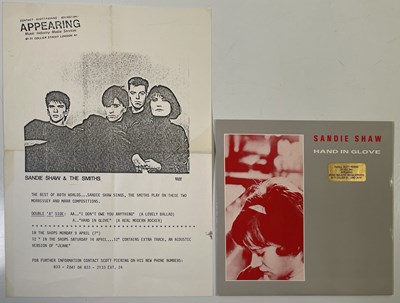 Lot 156 - THE SMITHS - SANDIE SHAW - HAND IN GLOVE WITH PRESS RELEASE.