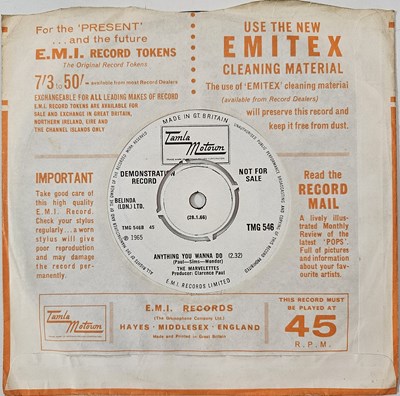 Lot 44 - THE MARVELETTES - DON'T MESS WITH BILL 7" (DEMO - TMG 546)