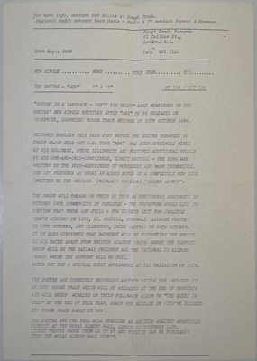 Lot 158 - THE SMITHS - ASK 7" WITH PRESS RELEASE.