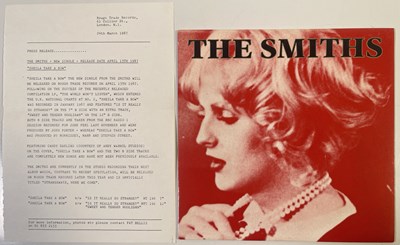 Lot 159 - THE SMITHS - SHEILA... 7" WITH PRESS RELEASE.
