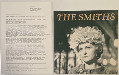 Lot 160 - THE SMITHS - I STARTED SOMETHING 7" WITH PRESS RELEASE.