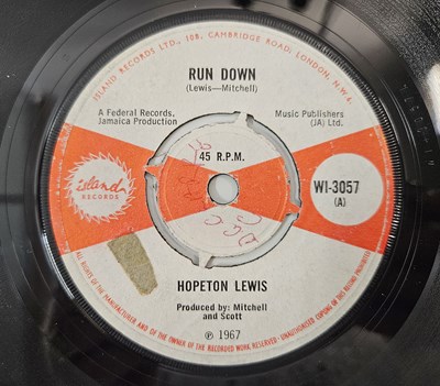 Lot 138 - HOPETON LEWIS - RUN DOWN/ PICK YOURSELF UP 7" (UK ORIGINAL - ISLAND RECORDS - WI-3057)