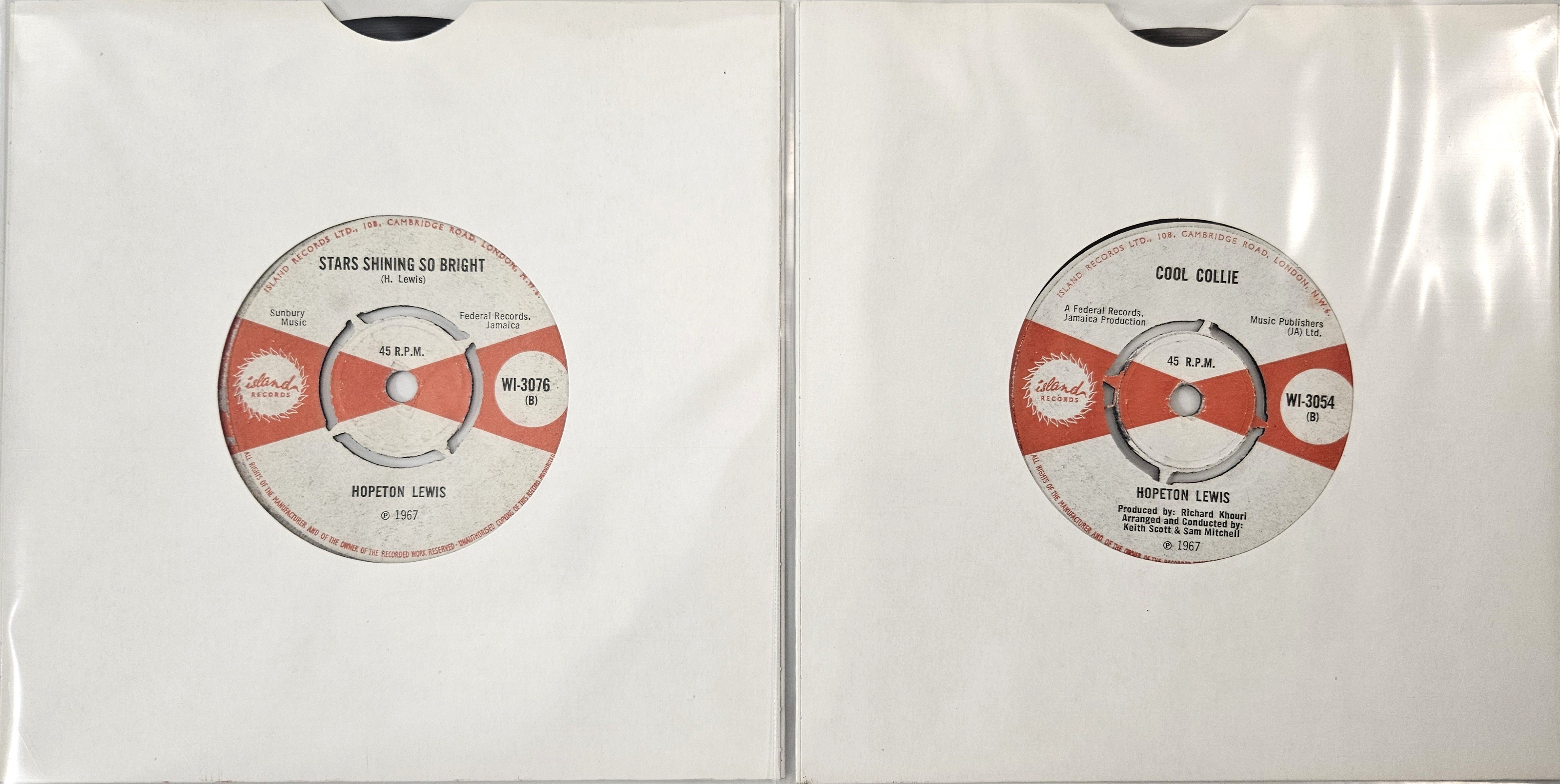 米7” Hopeton Lewis Cool Cool Collie / Deh Pon Dem  PK963A K &amp; K Records /00080 7
