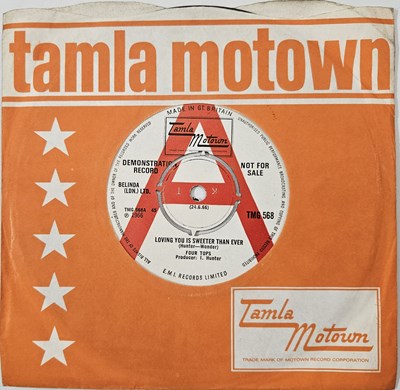 Lot 57 - FOUR TOPS - LOVING YOU IS SWEETER THAN EVER 7" (DEMO - TMG 568)