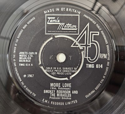 Lot 70 - SMOKEY ROBINSON & THE MIRACLES - MORE LOVE C/W COME SPY WITH ME 7" (TMG 614 - UK ORIGINAL)