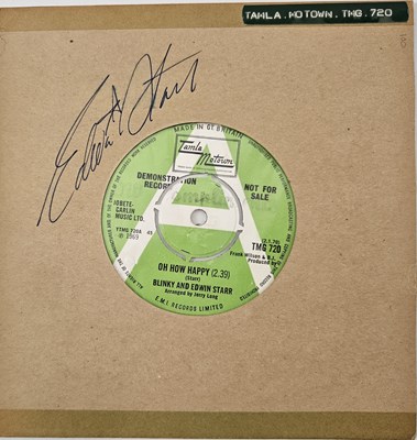 Lot 75 - BLINKY AND EDWIN STARR - OH HOW HAPPY 7" (DEMO - FIRST PRESSING - TMG 720)