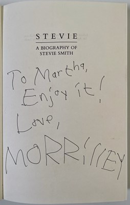 Lot 181 - THE SMITHS - MORRISSEY SIGNED BOOK.